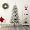 6ft. Pre-Lit Flocked Livingston Fir Artificial Christmas Tree with Pinecones, Clear LED Lights